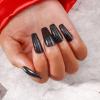 MLEN DIARY Press on Nails Coffin Medium Fake Nails Acrylic Full Cover Stick on Nails Valentines False Nails for Women and Girls (24 PCS) view 3
