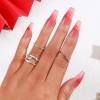 MLEN DIARY Press on Nails Coffin Medium Fake Nails Acrylic Full Cover Stick on Nails Valentines False Nails for Women and Girls (24 PCS) view 2