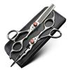 Elastic Screw Matte Hair Scissors 6 inch JP9cr18 Steel Professional Hair Cutting Scissors and thinning Scissors, Hair Modeling Tools Scissors, Suitable for Families or Barber Shops (2 pcs) view 1