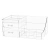 Cq acrylic 1 Pack Clear Skincare Organizer for Vanity,Stackable 2 Drawers Make Up Organizer,Cute Cosmetic Organizer for Vanity Jewelry,Hair Clip,Beauty,Skincare Product Dresser Acrylic Desk Organizer view 1