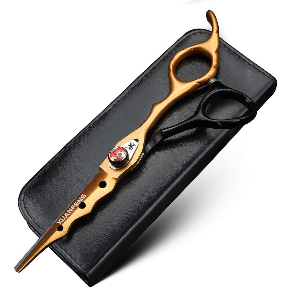 Elastic Screw Hair Clippers 6 inch JP9cr18 Steel Professional Hair Cutting Scissors and thinning Scissors, Hair Modeling Tool Scissors, Suitable for Families or Barber Shops (Cutting Scissors)