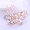 FZBNSRKO Flower Bride Wedding Hair Comb,4 Pack Rhinestone Hair Comb Bridal Flowers/Bows/Butterfly/Crowns/Leaves Hair Clips Accessories for Women and Girls(Random Color) view 2