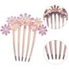 FZBNSRKO Flower Bride Wedding Hair Comb,4 Pack Rhinestone Hair Comb Bridal Flowers/Bows/Butterfly/Crowns/Leaves Hair Clips Accessories for Women and Girls(Random Color) view 3