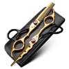 Elastic Screw Hair Clippers 6 inch JP9cr18 Steel Professional Hair Cutting Scissors and thinning Scissors, Hair Modeling Tool Scissors, Suitable for Families or Barber Shops (2 pcs) view 1