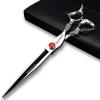 professional haircut scissors rose gold high hardness sharp 440c hairdresser hairstyle trim and hair sparse (8-inch flat) view 1