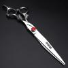 professional haircut scissors rose gold high hardness sharp 440c hairdresser hairstyle trim and hair sparse (8-inch flat) view 2