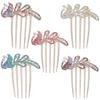 FZBNSRKO Crystal Bride Wedding Hair Comb,5 Pack Bridal Hair Clips Colorful Rhinestone Flowers Hair Comb Crystal Bride Hair Accessories for Women and Girls(Random Color) view 1