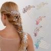 FZBNSRKO Crystal Bride Wedding Hair Comb,5 Pack Bridal Hair Clips Colorful Rhinestone Flowers Hair Comb Crystal Bride Hair Accessories for Women and Girls(Random Color) view 4