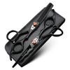 XUANFENG Black Elastic Screw Hair Scissors, Suitable for Family or Barber Shop, 6 inch 9cr18 Steel Professional Hair Cutting Scissors and thinning Scissors (2 pcs) view 1