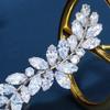 Missgrace Bride Wedding Prom Sparkling Simple Zircon Side Hair Comb Crystal Rhinestones Flower Hair Comb Clips Bridal Hair Accessories Hair Piece for Women view 3