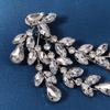 Missgrace Bride Wedding Crystal Hair Comb Clip Silver Leaf Bridal Headpieces Leaf Hair Pieces Rhinestone Bridesmaid Side Combs Hair Accessories for Women view 3