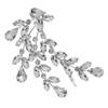 Missgrace Bride Wedding Crystal Hair Comb Clip Silver Leaf Bridal Headpieces Leaf Hair Pieces Rhinestone Bridesmaid Side Combs Hair Accessories for Women view 4