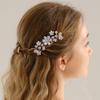 Missgrace Silver Bride Wedding Prom Sparkling Simple Zircon Side Hair Comb Crystal Rhinestones Flower Hair Comb Clips Bridal Hair Accessories Hair Piece for Women and Girls view 1