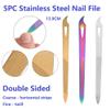 MiJunHD 5Pcs Silver Stainless Steel Double Side Nail File Buffer Manicure Files for Salon and Home view 4