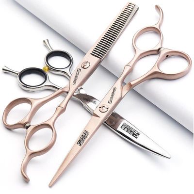 6/7/8/9 inch Hair Cutting Scissors Professional Home Haircutting Barber Salon Shears Kit with Case for Men/Women(lLarge) (6 inch 3pc-A)