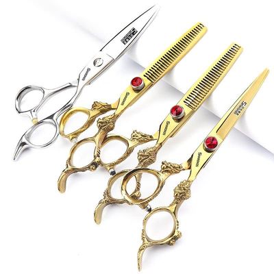 6/7/8/9 inch Hair Cutting Scissors Professional Home Haircutting Barber Salon Shears Kit with Case for Men/Women(lLarge) (6 inch 4pc)