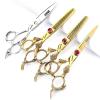 6/7/8/9 inch Hair Cutting Scissors Professional Home Haircutting Barber Salon Shears Kit with Case for Men/Women(lLarge) (6 inch 4pc) view 1