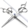 6/7/8/9 inch Hair Cutting Scissors Professional Home Haircutting Barber Salon Shears Kit with Case for Men/Women(lLarge) (7 inch 2pc-A) view 1