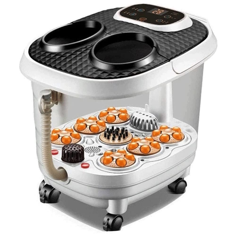 OJOINK Foot Bath Spa with Heat and Massage, Pedicure Foot Massager Spa, Foot Soak, Adjustable Temperature, Foot Bath Massager