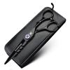 XUANFENG Black 6" 440C Steel Skeleton Handle Hair Scissors Haircutting Scissors for Home or Barber Store Cutting Scissors and thinning Scissors (Cutting Scissors) view 1