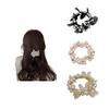 3 Pack Pearl Hair Tie Set Fashion Elastic Hair Accessories for Women Girls Clear Hair Band for Wedding Bridesmaid view 1