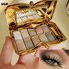 Impeccablery Glitter Eyeshadow Palette, 10 Colors Shimmer, Gold, Highly Pigmented, Long Lasting, Waterproof, Sweatproof, Professional, Nude view 2