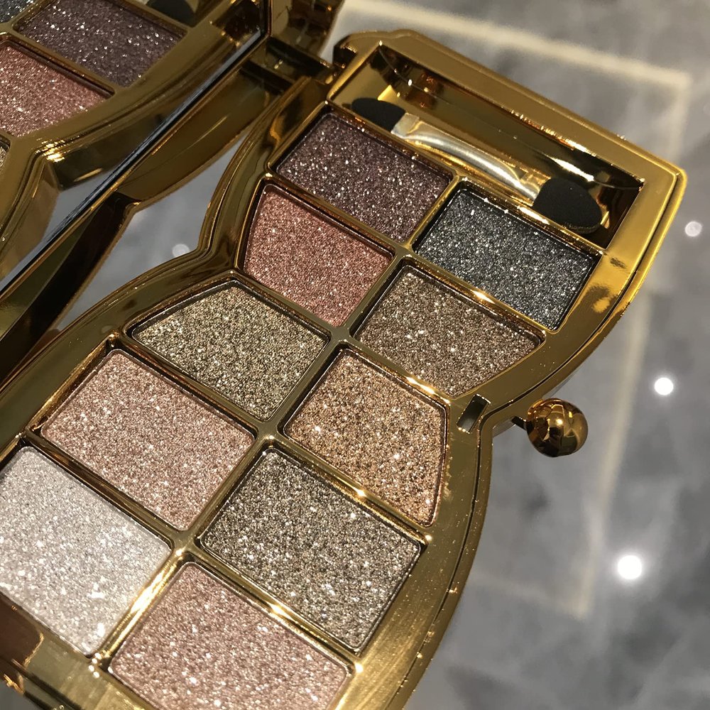Impeccablery Glitter Eyeshadow Palette Makeup Set,10 Colors Shimmer Eyeshadow Palette Gold Eyeshadow Highly Pigmented Long Lasting Waterproof Sweatproof Professional Nude Eyeshadow