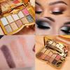 Gold Eye Shadow Eyeshadow Palette Shimmer - 10 Colors Sparkly Eyeshadow Glitter Highly Pigmented Long Lasting Waterproof Sweatproof Professional Nudes Warm Natural Neutral Smoky Cosmetic Eye (# 01) view 4