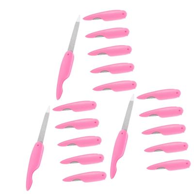 Healifty 18pcs Portable Folding Nail Files Double-Sided Manicure Tools for Nail Art Compact and Lightweight Design for for Fingernail and Toenail Care