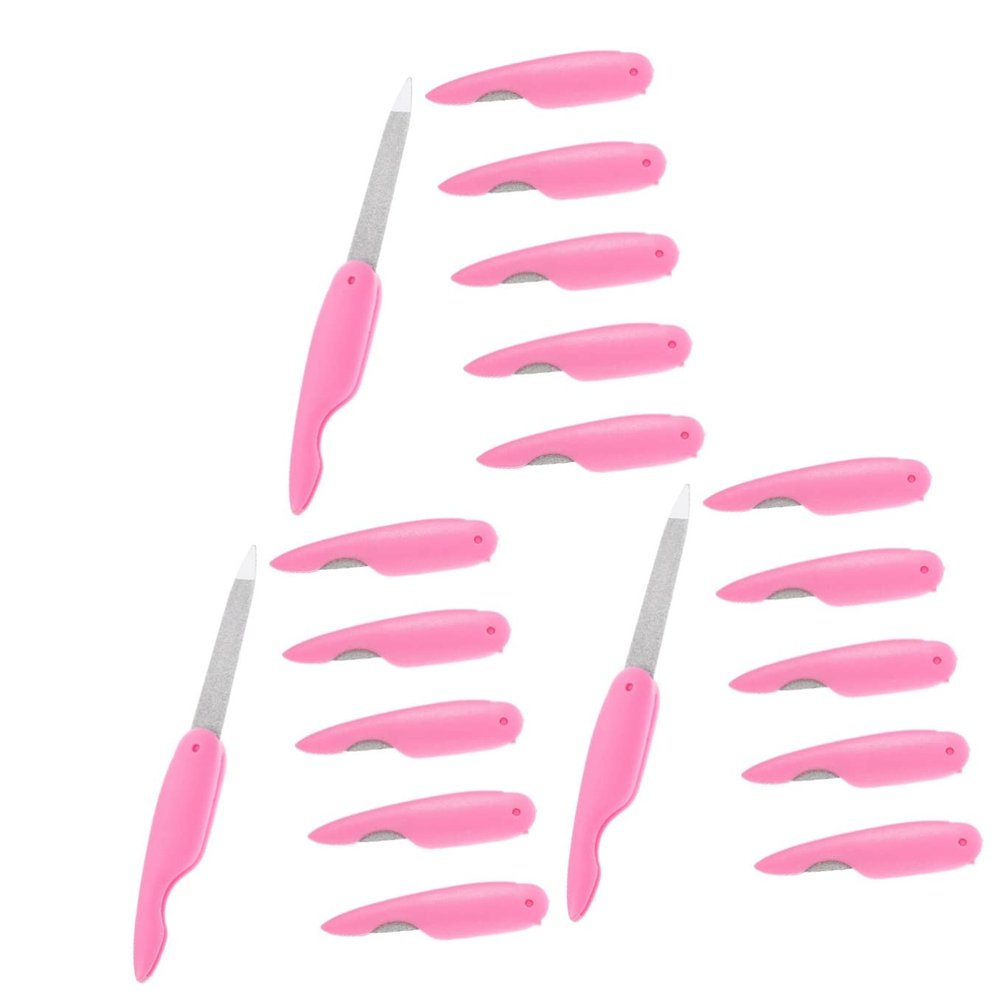 Healifty 18pcs Portable Folding Nail Files Double-Sided Manicure Tools for Nail Art Compact and Lightweight Design for for Fingernail and Toenail Care