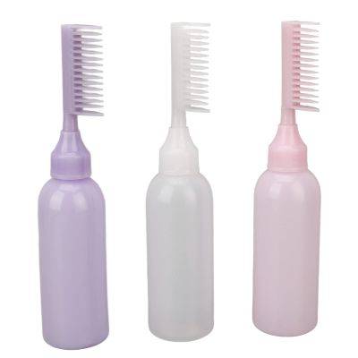Hair Dye Bottle, Root Comb Applicator Bottle 3 Pcs for Hairdressing Salons
