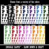 Letter P Uppercase Fun Bold Font Temporary Tattoo Water Resistant Fake Body Art Set Collection - Hot Pink (One Sheet) view 2