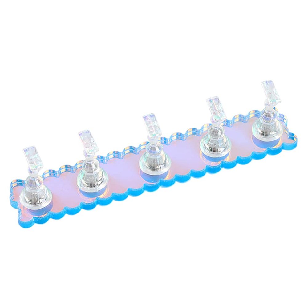 minkissy 1set Manicure Nail Display Stand and Convenient Rack for Nail Art Practice Smooth for Professional Salons