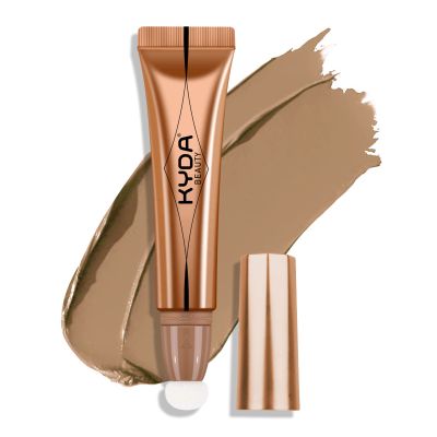 KYDA Contour Beauty Wand, Liquid Face Contouring with Cushion Applicator, High Coverage Natural Matte Finish, Lightweight Blendable Super Silky Cream Contour Stick-Light to Medium