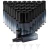 Newzoll 45pcs 10ml Mini Square Spray Bottle Glass Empty Spray Refillable Perfume Bottle Fine Mist Liquid Dispenser for Makeup Skin Care (Black Cap) view 1