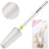 PANA 1-Way Volcano Carbide Bit 3/32" Shank Size - (Silver, Extra Fine Grit) - Fast remove Acrylic or Hard Gel Nail Drill Bit for Manicure Pedicure Salon Professional or Beginner view 3
