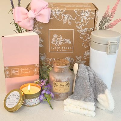 Thinking of You Gifts for Women Birthday Box, Care Package, Spa Kit, Get Well Gift Baskets, Cheer Up and Relaxation Gift Set