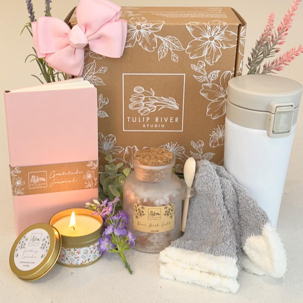 Thinking of You Gifts for Women Birthday Box, Care Package, Spa Kit, Get Well Gift Baskets, Cheer Up and Relaxation Gift Set