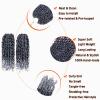 Pre-twisted Passion Twist Hair 10 Inch 8 packs Short Passion Twist Crochet Hair Pre-looped Crochet Braids for Women Gray Passion Twists Synthetic Curly Crochet Hair Extensions 1B/Gray view 4