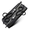 XUANFENG Black Handle 6" 440C Steel Hair Scissors haircutting Scissors for Home or Barber Store Cutting Scissors and thinning Scissors (2 pcs) view 1