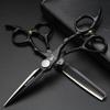 XUANFENG Black Handle 6" 440C Steel Hair Scissors haircutting Scissors for Home or Barber Store Cutting Scissors and thinning Scissors (2 pcs) view 2