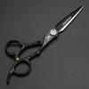 XUANFENG Black Handle 6" 440C Steel Hair Scissors haircutting Scissors for Home or Barber Store Cutting Scissors and thinning Scissors (2 pcs) view 4