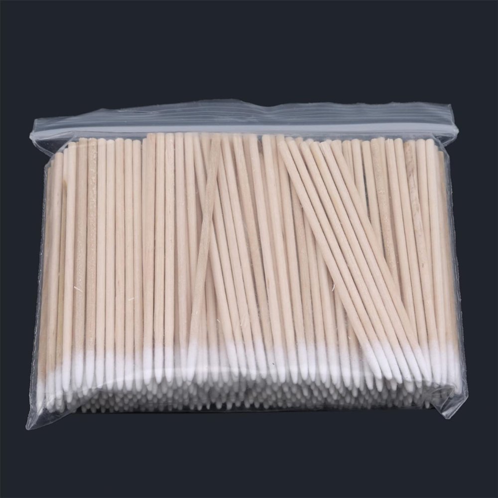 Winwinfly 300pcs Cotton Swabs Pointed Tip, Cotton Swabs Wood Sticks, Tattoo Supplies, Makeup Cosmetic Applicator Sticks