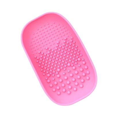 Luxshiny 1pc Makeup Brush Cleaning Pad Random Color Handheld Scrubber Dish for Washing Cleaning Plate for Women