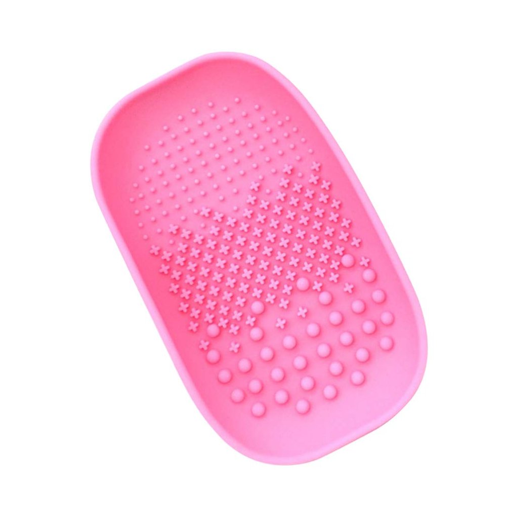 Luxshiny 1pc Makeup Brush Cleaning Pad Random Color Handheld Scrubber Dish for Washing Cleaning Plate for Women