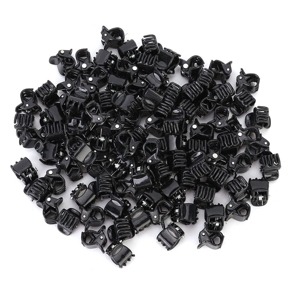 100PCS Plastic Mini Clips Jaw Clips Non Slip Hair Clip Clamps Small Hair Crown Claws Pins Clamps for Girls and Women Claws Hair Clip Accessories