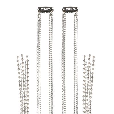 Lurrose 2pcs Decorative Hair Chains for Women Stylish Hair Accessories Tassels Material for Braids and Punk Style for Parties and Daily Wear