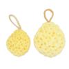 COHEALI 2pcs Honeycomb Bath Sponges for Exfoliating and Cleansing Yellow and Orange Colors for Body Scrubbing and Bathing view 2