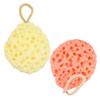 COHEALI 2pcs Honeycomb Bath Sponges for Exfoliating and Cleansing Yellow and Orange Colors for Body Scrubbing and Bathing view 3
