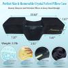 Puransen Lash Bed Pillow with Neck & Back Support - Curved Memory Foam Beauty Pillow for Eyelash Extensions & Salon Services, Two Pockets for Tools on The Sides of Removable Velvet Pillowcase (Black) view 4